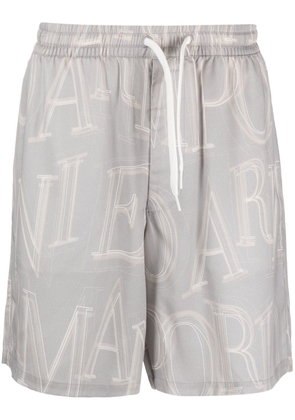 Emporio Armani logo-print cotton-blend shorts - Grey