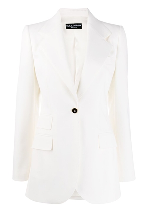 Dolce & Gabbana fitted single-button blazer - White