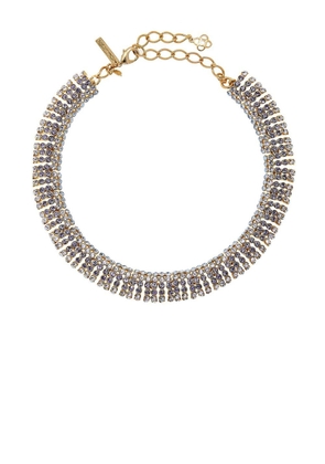 Oscar de la Renta Disco crystal-embellished necklace - Gold