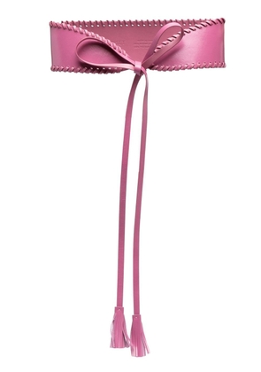 TWINSET tassel-detail leather sash belt - Pink