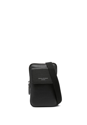 Aspinal Of London Reporter leather crossbody phone bag - Black