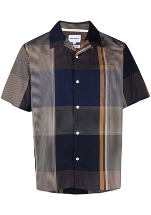 Norse Projects plaid-check print shirt - Blue
