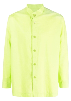 Homme Plissé Issey Miyake long-sleeved button-up shirt - Green