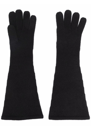 TOTEME long-cuff cashmere-knit gloves - Black