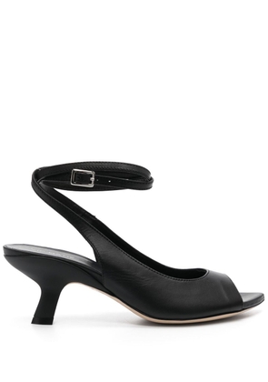 Vic Matie pointed-toe leather sandals - Black