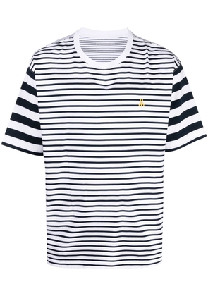 Sophnet. embroidered-logo striped T-shirt - Blue
