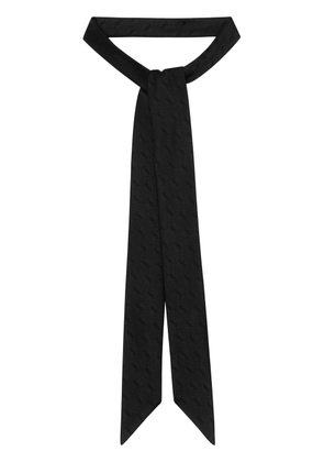 Saint Laurent jacquard silk scarf - Black