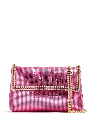 Rosantica crystal-embellished mesh bag - Pink
