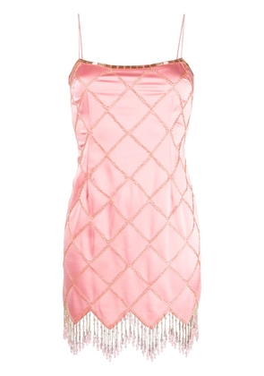 De La Vali Willa bead-embellished minidress - Pink