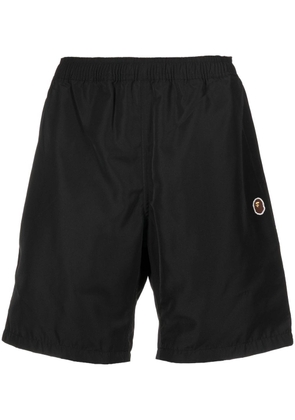 A BATHING APE® mid-rise straight-leg shorts - Black