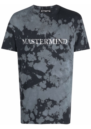 Mastermind World bleached-effect cotton T-shirt - Blue
