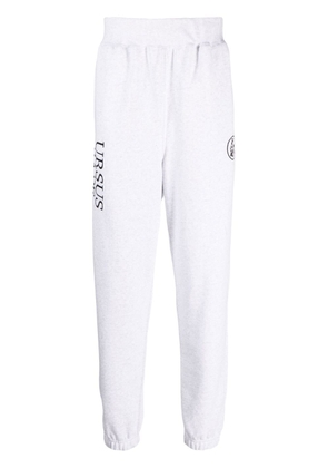 A BATHING APE® logo-embroidered cotton track pants - Grey