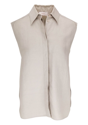 Agnona button-up sleeveless shirt - Neutrals