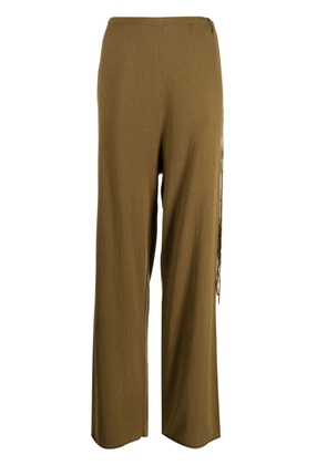 extreme cashmere Judo wide-leg trousers - Green