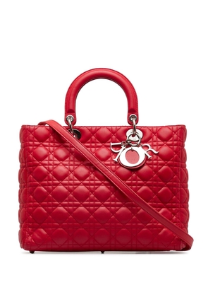 Christian Dior 2011 pre-owned large Cannage Lady Dior two-way bag - Red
