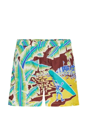 Valentino Garavani Surf Rider-print swim shorts - Green