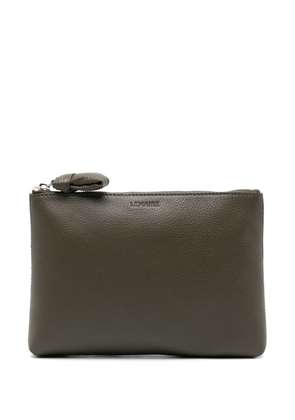 Lemaire logo-embossed leather pouch - Green
