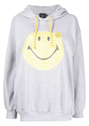 Joshua Sanders smiley face print hoodie - Grey