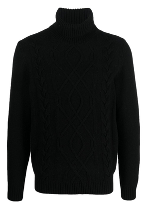 Cenere GB high-neck cable-knit jumper - Black