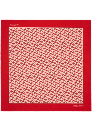 Valentino Garavani Toile Iconographe silk scarf - Red