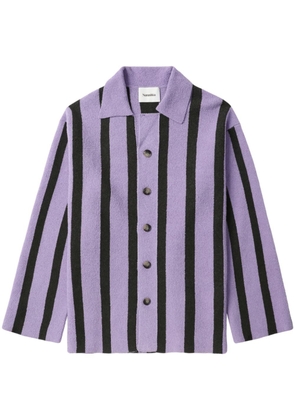 Nanushka Almar striped terry-cloth shirt - Purple