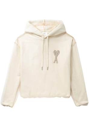 AMI Paris Ami de Coeur cotton hoodie - Neutrals
