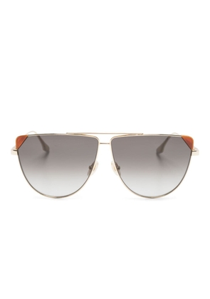 Victoria Beckham Eyewear V-line pilot-frame sunglasses - Gold