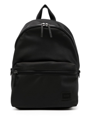HUGO logo-appliqué zip-fastening backpack - Black
