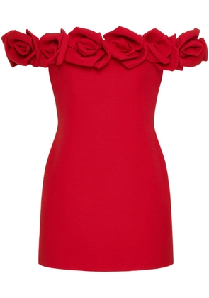 Valentino Garavani floral-appliqué bandeau minidress - Red