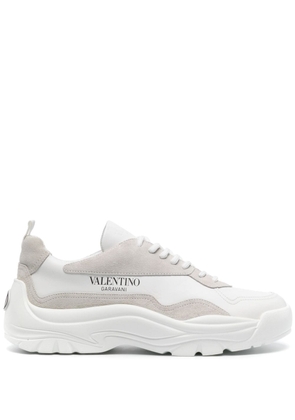 Valentino Garavani Pre-Owned Gumboy lace-up panelled sneakers - Grey