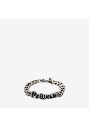 ALEXANDER MCQUEEN - Mc Queen Graffiti Cut-Out Chain Bracelet - Item 684624I11DY1075