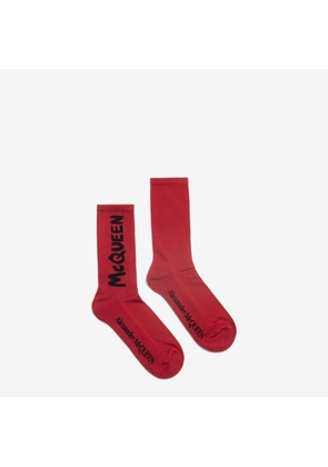 ALEXANDER MCQUEEN - Mc Queen Graffiti socks - Item 6602734D33Q6160
