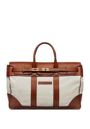 Brunello Cucinelli Leather-Canvas Holdall