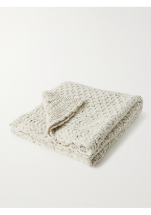 Soho Home - Fionn Cable-Knit Wool Blanket - Men - Neutrals