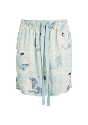 Commas Dolphin Tile Shorts