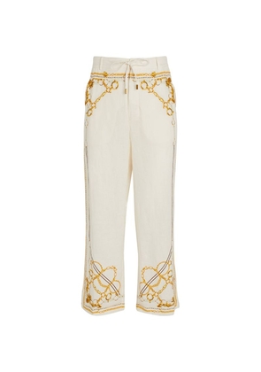 Camilla Linen Printed Trousers