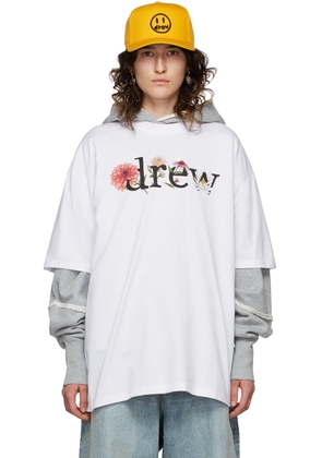 drew house SSENSE Exclusive White Floral Drew T-Shirt