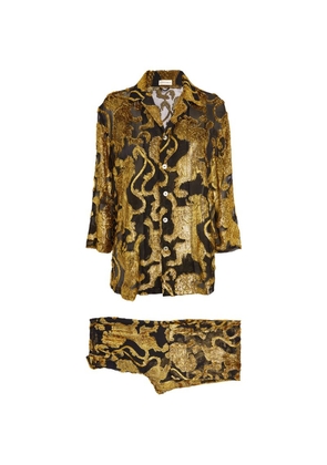 Olivia Von Halle Silk-Blend Casablanca Noble Pyjama Set