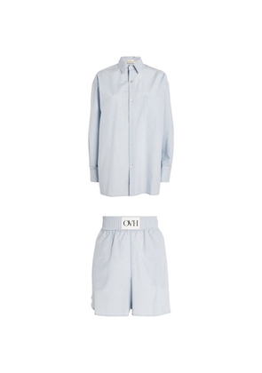Olivia Von Halle Cotton-Silk Kick Pyjama Set