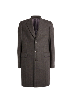 Paul Smith Wool Check Overcoat