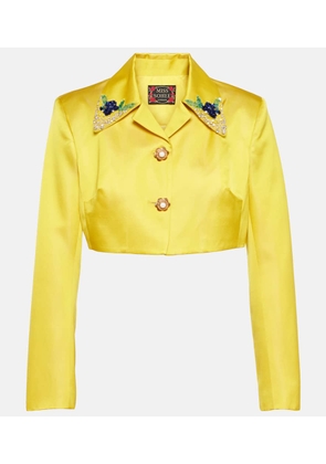 Miss Sohee Embellished jacket and crop top set