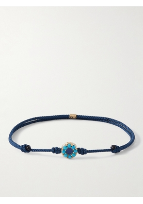 Luis Morais - Gold, Turquoise, Enamel and Cord Bracelet - Men - Blue
