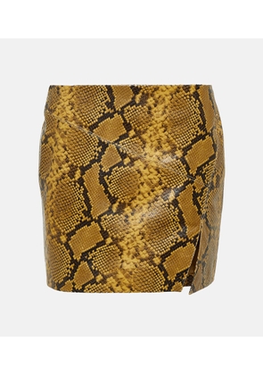 Isabel Marant Blair snake-effect leather miniskirt