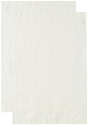 Tekla Two-Pack Off-White Linen Glass Towel