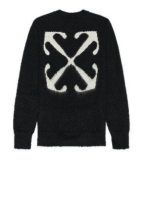 OFF-WHITE Mohair Arrow Knit Crewneck in Black - Black. Size L (also in M, S, XL/1X).