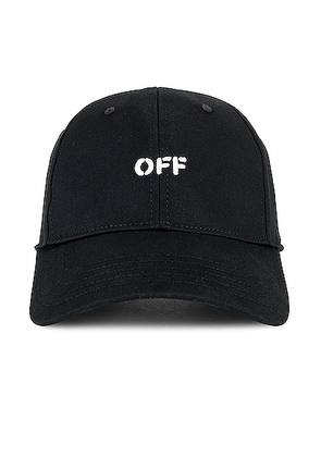 OFF-WHITE Off Stamp Drill Baseball Cap in Black - Black. Size L (also in ).