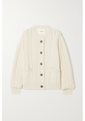 LISA YANG - Harriett Cable-knit Cashmere Cardigan - Cream - 0,1,2