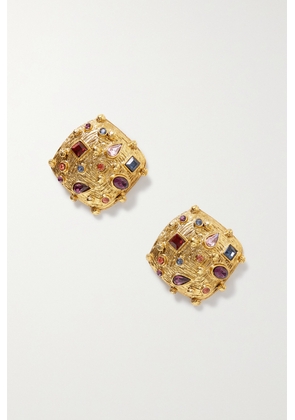 Jennifer Behr - Deon Gold-plated Crystal Earrings - Multi - One size