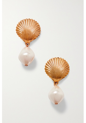 Jennifer Behr - Alana Gold-plated And Faux Pearl Earrings - One size
