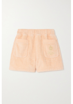 FRAME - + Ritz Paris Embroidered Cotton-terry Shorts - Pink - xx small,x small,small,medium,large,x large